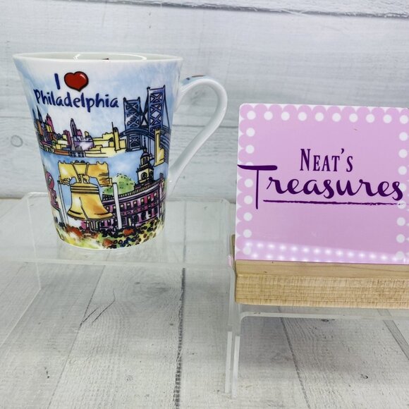 The Postcard Factory I LOVE PHILADELPHIA City of Brotherly Love Graphic Mug Cup - Picture 1 of 13